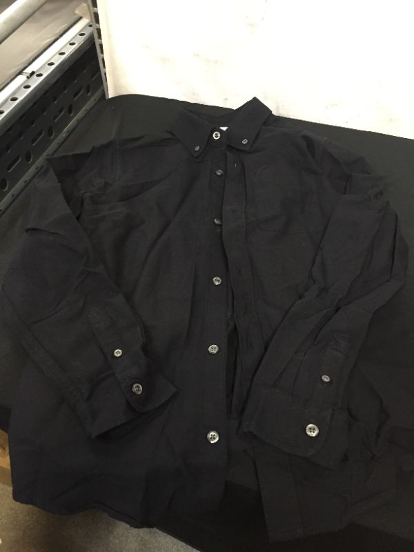 Photo 1 of BOYS SIZE 14 BLACK BUTTON UP COLLAR SHIRT 