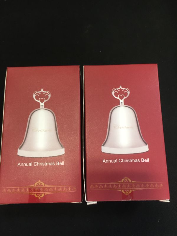 Photo 2 of 2021 Annual Christmas Bell,Silver Bell Ornament for Christmas Decorations, Bell Ornament for Christmas Anniversary,Red Ribbon & Gift Box
2 PCK