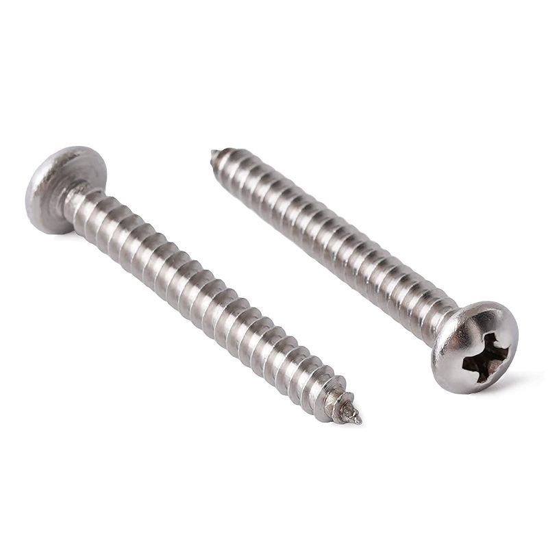 Photo 1 of #7 x 1-3/8" Wood Screw 100Pcs 18-8 (304) Stainless Steel Pan Head Fast Self Tapping Drywall Screws by SG TZH