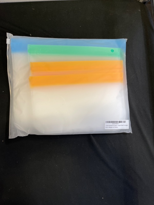 Photo 2 of  Reusable Food Storage Bags Extra Thick, Leakproof Sealing Bag, BPA Free Food Grade Silicone Freezer Bags