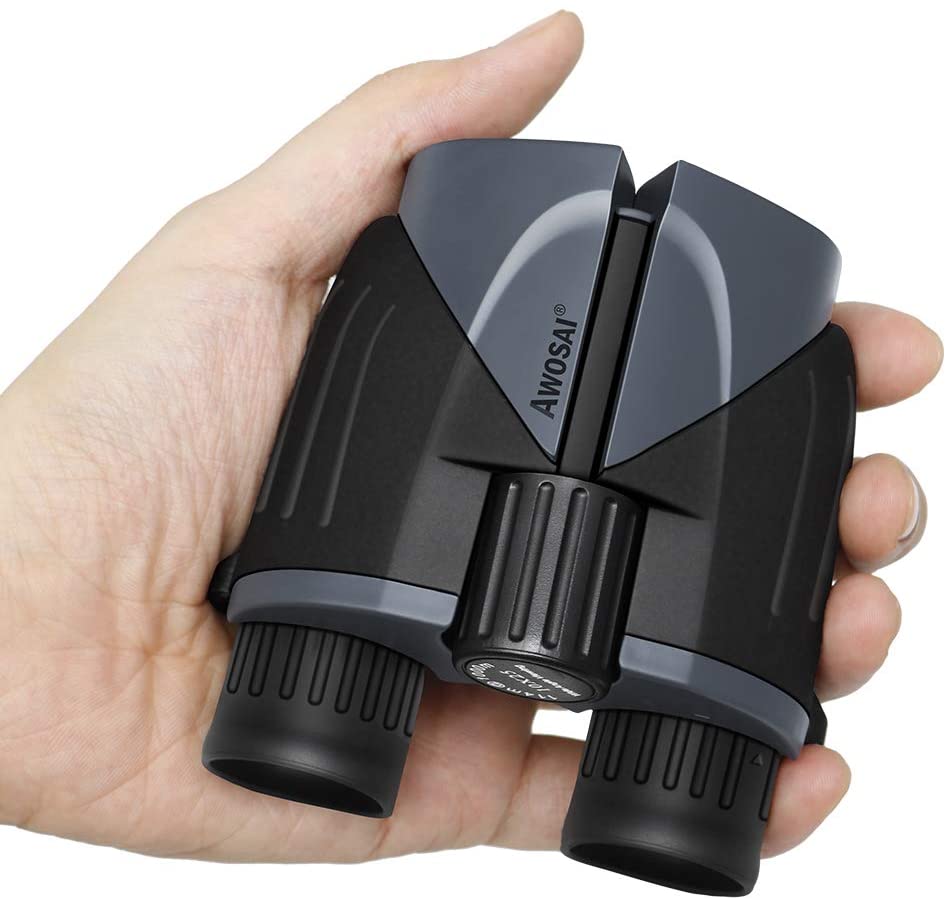 Photo 1 of 10x25 Compact Binoculars for Adults and Kids, Small Mini Pocket Folding Binoculars with Low Light Night Vision, BAK4 Prism FMC Lens