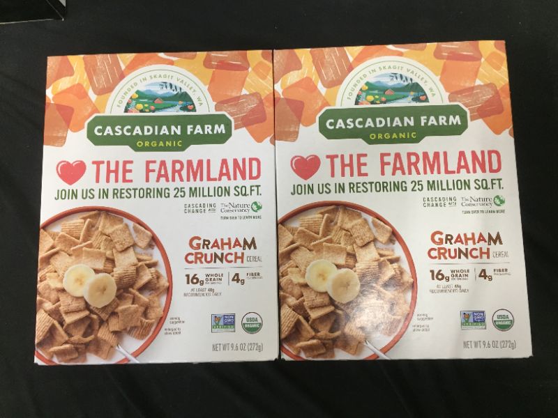 Photo 2 of 2 PACK - Cascadian Farm Organic Graham Crunch Cereal, 9.6 oz
EXP FEB 14 2022