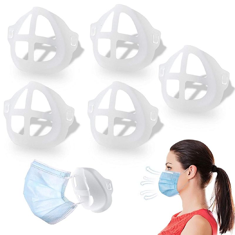 Photo 1 of 3D Mask Bracket - Oceantree Inner Support Frame for Face Mask Brace - More Space Nose Protection Stand Holder Cool Breathing Smoothly (6PCS Adult)
