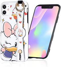 Photo 1 of Disney iPhone 11 Pro Max Case Disney Cute DAISY Case for iPhone 11 Pro Max 6.5 Inch, Funny Disney Cartoon iPhone 11 Pro Max Case Soft TPU Shockproof with Wrist Lanyard Straps Kickstand
