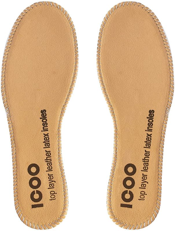 Photo 1 of ICOO Premium Thin Yak Leather Insoles, Shoe Odor Inserts Absorb WOMENS 5 KIDS 6
