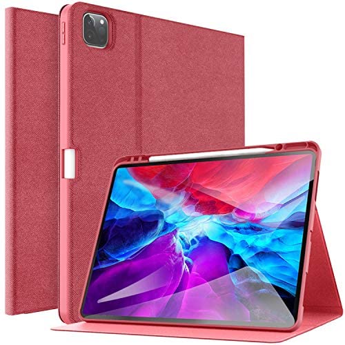 Photo 1 of Supveco iPad Pro 12.9 Case 2020, iPad Pro 12.9 Cover with Pencil Holder, Shockproof Cases Support Pencil Charging & Auto Sleep/Wake & Multi Viewing Angle, for iPad Pro 4th Generation 2020 &2018