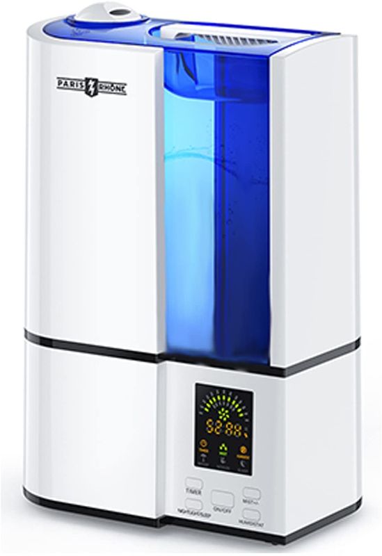 Photo 1 of Humidifiers for Bedroom, 4L PARIS RHÔNE Ultrasonic Cool Mist Humidifier with Humidistat, for Large Room Home and Office, LED DIsplay, Quiet Operation, Sleep Mode, 24H Timer, Waterless Auto Shut-off, Night Light
