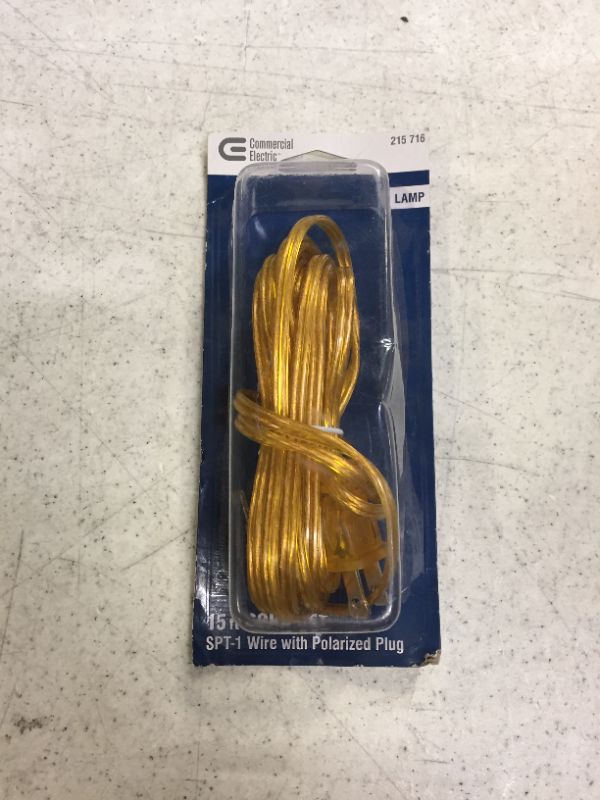 Photo 2 of 15 ft. Gold Cord and Plug Set
