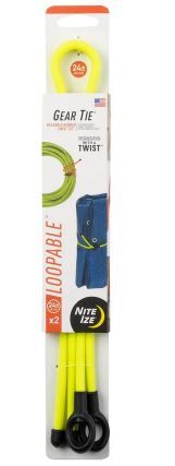 Photo 1 of 24 in. Neon Yellow Gear Tie Loopable (2-Pack)
