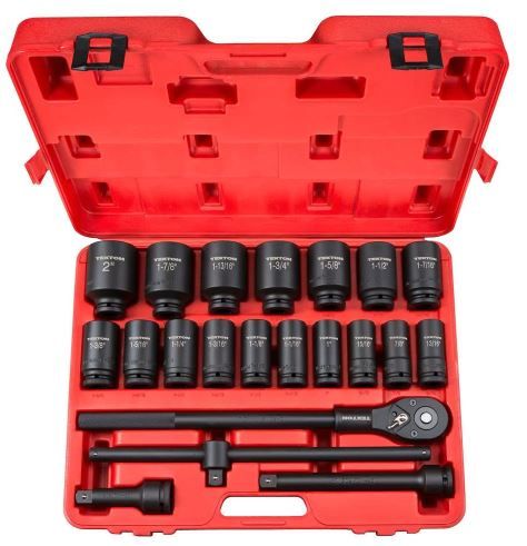 Photo 1 of 3/4 in. Drive 7/8-2 in. 6-Point Deep Impact Socket Set (22-Piece)
