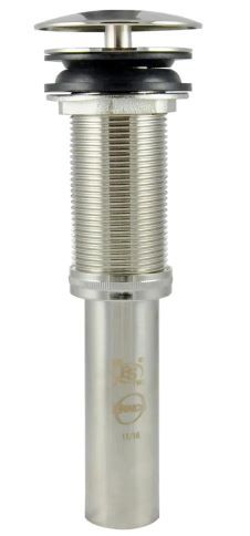 Photo 1 of 2-3/4 in. Brass Decorative Umbrella Drain in Brushed Nickel
