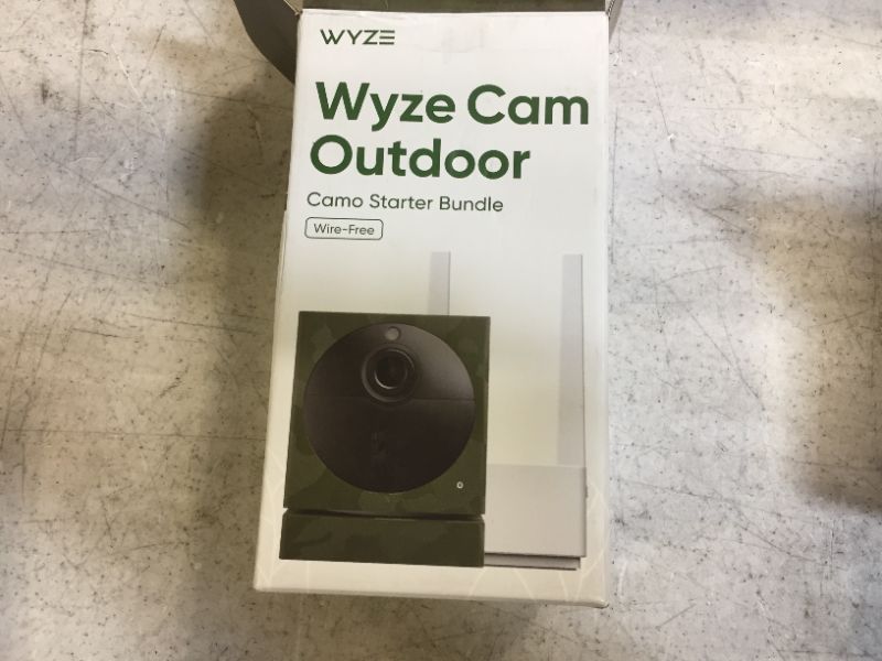 Photo 3 of WYZE Wireless Outdoor Surveillance Security Camera with Green Camo Dbrand Skin, Includes Base Station