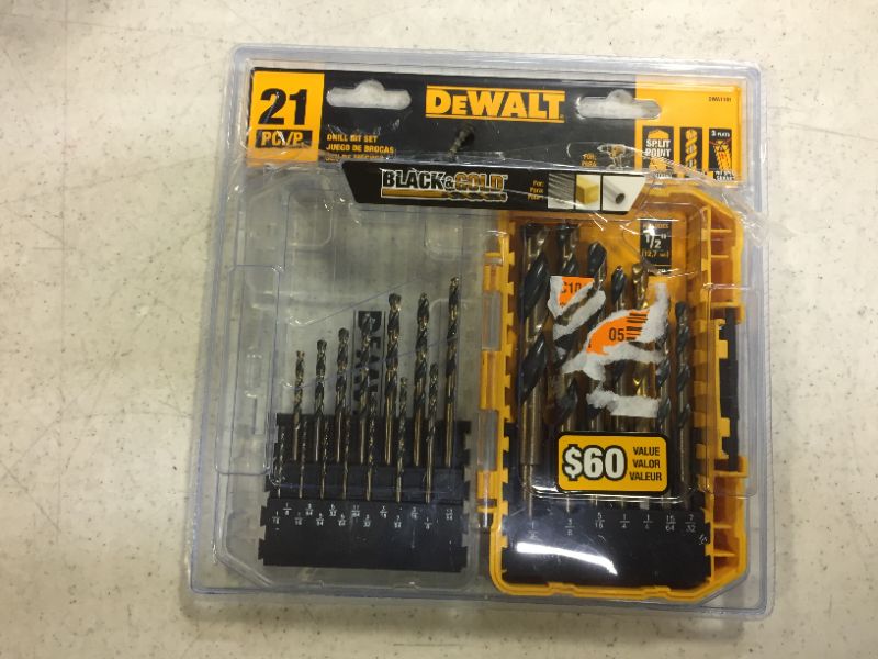 Photo 2 of DEWALT Black and Gold Drill Bit Set (21-Piece)