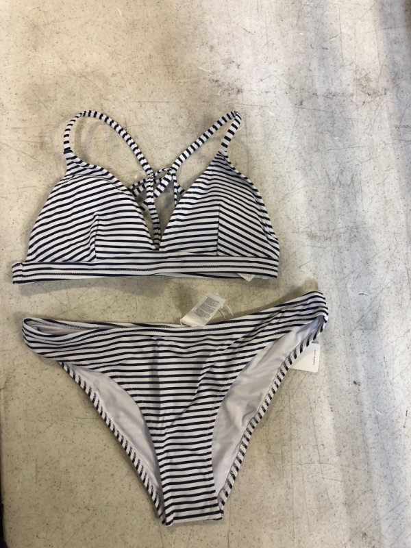 Photo 1 of Generic Blue and White Two Piece Swimsuit. Medium