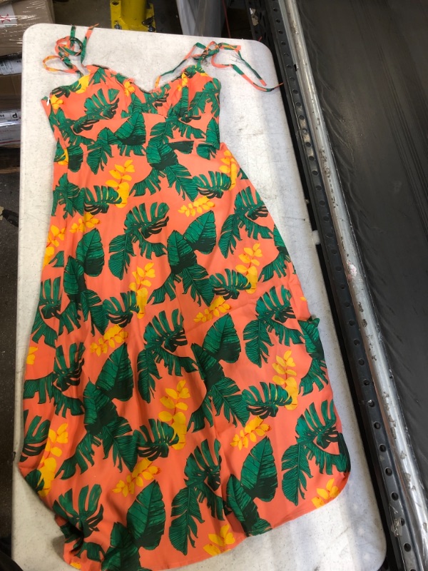 Photo 1 of Cupshe Lauryn Tropical Tie Shoulder Slip Dress. Small
