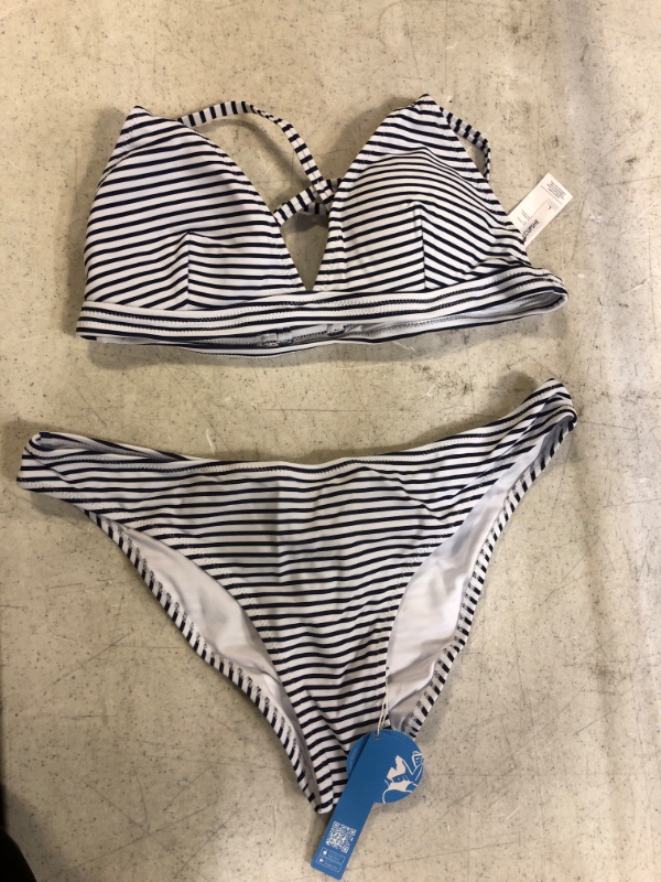Photo 1 of Cupshe Hit Summer Stripe Bikini Set. Large
