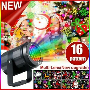 Photo 1 of 16 Pattern LED Christmas Projector Lights Laser Xmas Move Fairy Lamps Home Decor
