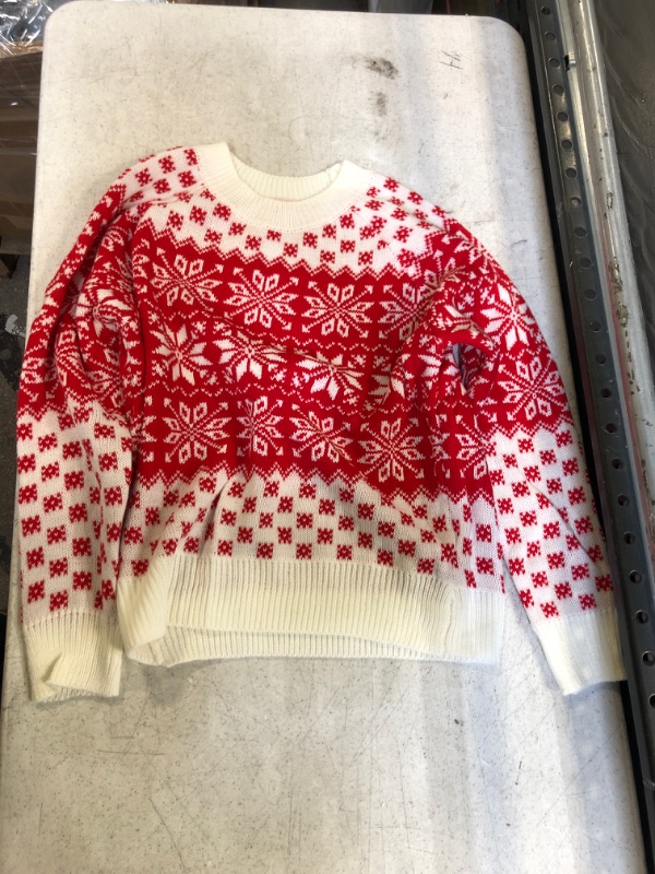 Photo 1 of Generic Red and White Christmas Sweater. Small