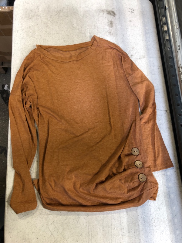 Photo 1 of Generic Rust Orange Long Sleeve Shirt. Small