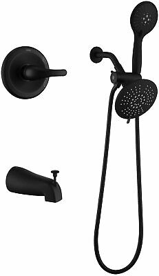 Photo 1 of AIHOM 2 Shower Head System(Valve Included), Black Dual Shower Head Faucet Shower