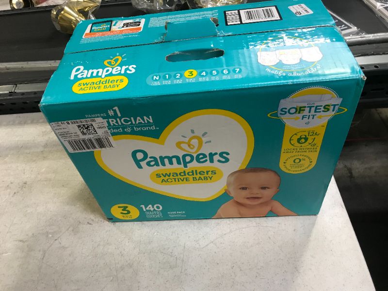 Photo 2 of Pampers Swaddlers Active Baby Diapers, Size 3, 140 Count