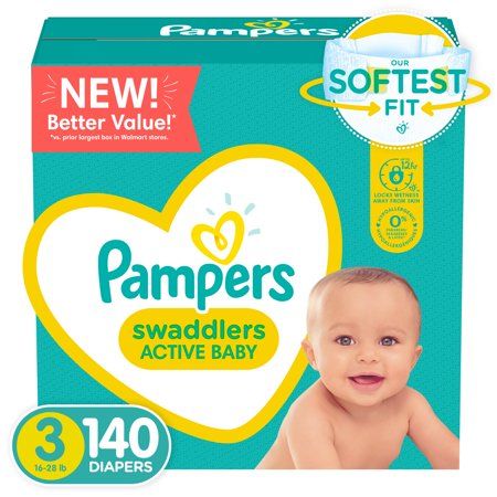 Photo 1 of Pampers Swaddlers Active Baby Diapers, Size 3, 140 Count