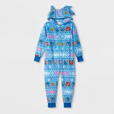 Photo 1 of Girls' Sonic the Hedgehog Blanket Sleeper Union Suit - Blue size 7-8 