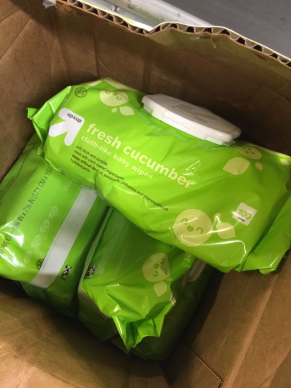 Photo 3 of Fresh Cucumber Baby Wipes- up & up™ 5 pack 
