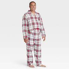 Photo 1 of Men's Holiday Plaid Tartan Flannel Pajama Set - Wondershop™ White size extra large
 
