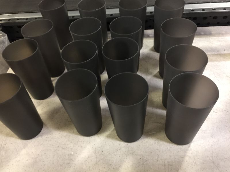 Photo 2 of 26oz Plastic Tall Tumbler Black - Room Essentials™ 16 count
