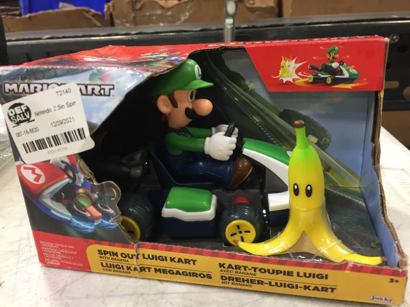 Photo 4 of Nintendo 2.5in Spin Out Mario Kart - Luigi