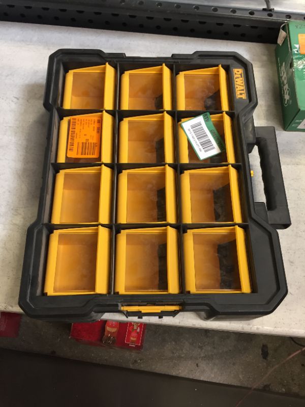 Photo 2 of 12-Compartment Small Parts Organizer Flip Bin
