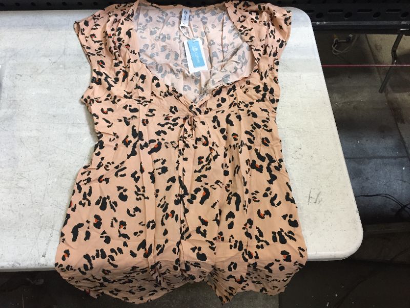 Photo 2 of Fallon Leopard V-Neck Sleeveless Dress
