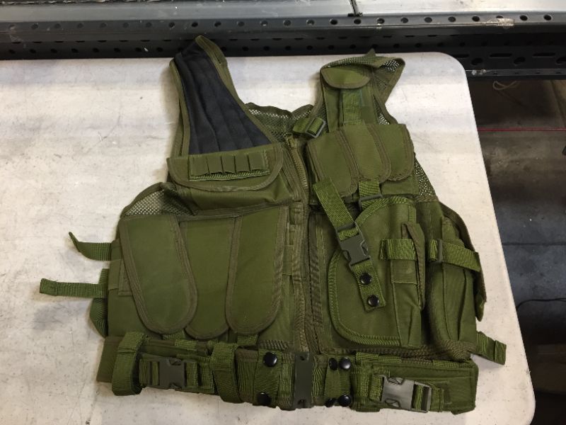 Photo 2 of generic green tactical vest 