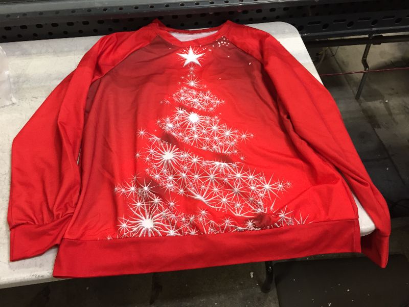 Photo 1 of generic Christmas themed sweater red 