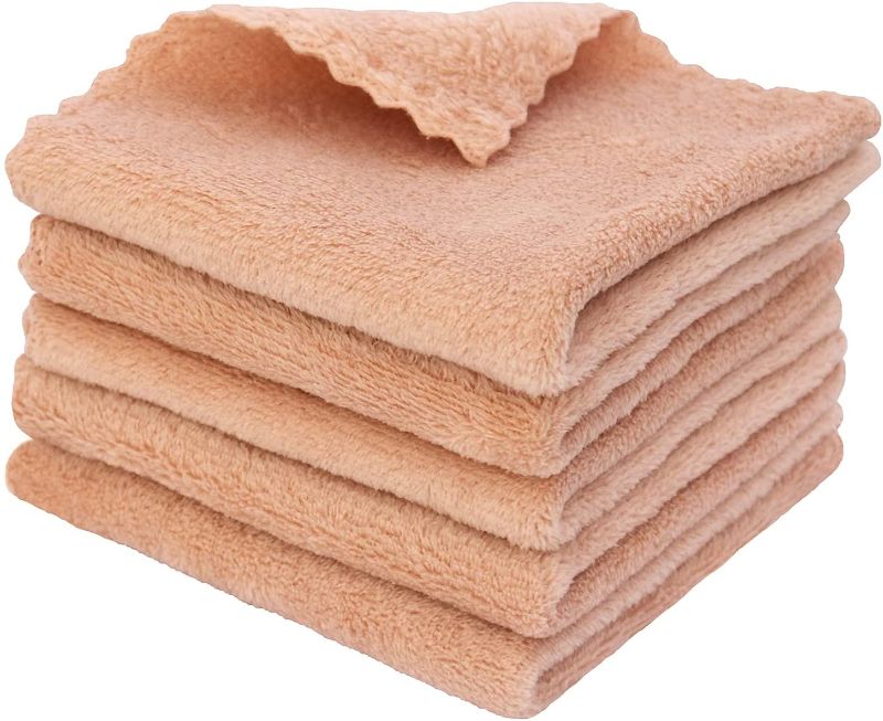 Photo 1 of 10 Pack Kitchen Towels 11.8x11.8 inches,Dishcloths for Kitchen,Super Absorbent,Soft and Solid Color Dish Towels,Nonstick Oil Washable Fast Drying (Brown)
