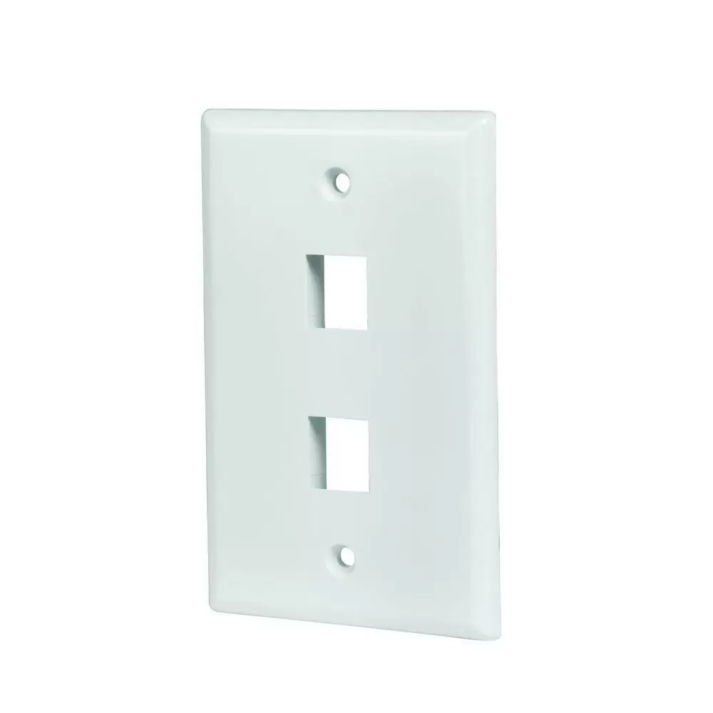 Photo 1 of 5 PACK Commercial Electric White 2-Gang 1-Decorator/Rocker/1-Duplex Wall Plate
