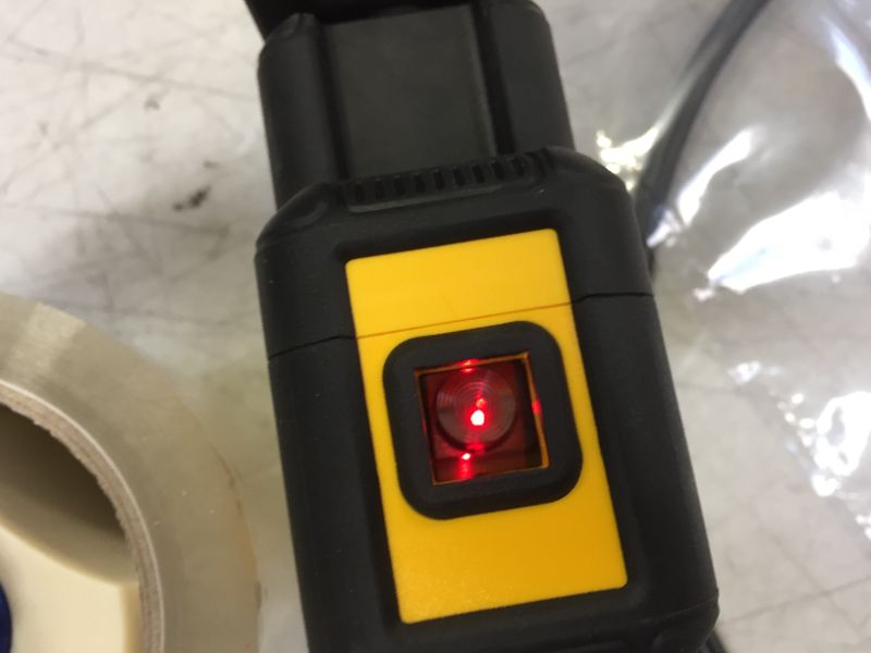 Photo 2 of 100 ft. Red Self-Leveling 3-Spot Laser Level with (2) AA Batteries & Case