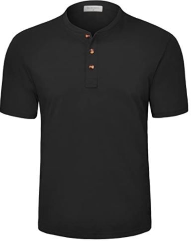 Photo 1 of Derminpro Men's Henley Cotton Casual Short/Long Sleeve Lightweight Button T-Shirts
Size: M