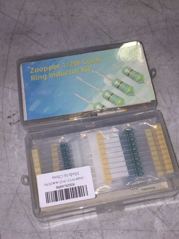 Photo 2 of 2 PACK Zoopper 0410 (0.5W) Color Ring Inductor Kit Color Code Inductor Assortment Kit 1uH to 4.7mH 20 Values 200 Pcs
