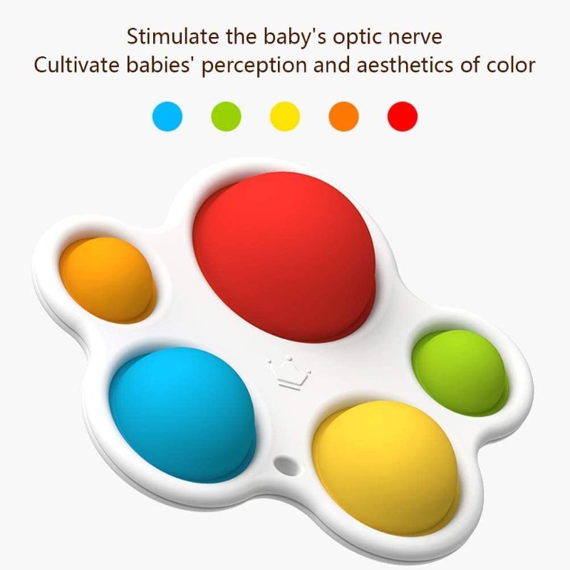 Photo 1 of Ashudan Silicone Baby Sensory Simple Dimple Toys,Flipping Board for Toddler Early Educational Toy Pop Fidget it Toy,Baby Toys and Gifts for Ages 1 to 2,Multiple Colors (2Pcs)
