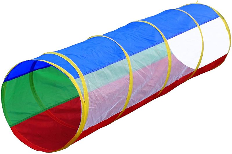 Photo 1 of Hide N Side 6ft Crawl Through Play Tunnel Toy, Pop up Tunnel for Kids Toddlers Dogs Babies Infants & Children Gift Indoor & Outdoor Action Toy Tunnel
