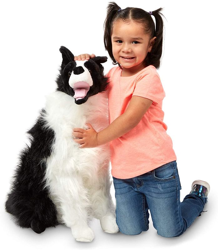 Photo 1 of Melissa & Doug Giant Border Collie - Lifelike Stuffed Animal Dog (over 2 feet tall)
