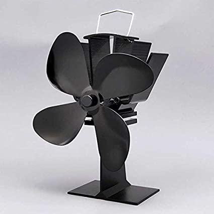Photo 1 of 4 Blades Stove Fan, Wood/Log Burner Fan Fireplace Accessories Heat Powered Eco Friendly Low Noise
