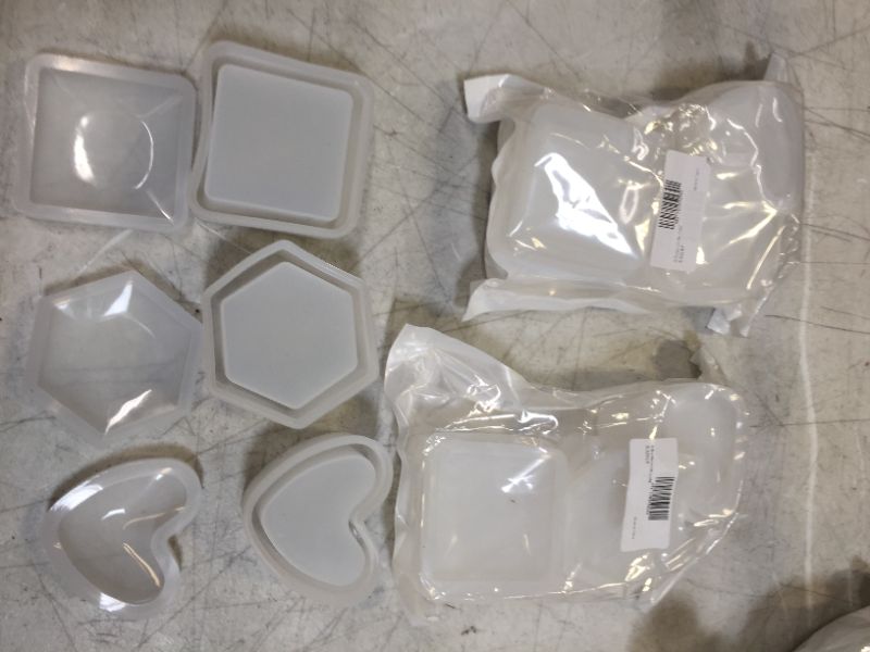 Photo 2 of 3x Box Resin Molds, Jewelry Box Molds with Heart Shape Silicone Resin Mold, Hexagon Storage Box Mold and Square Epoxy Molds for Making Resin Molds
