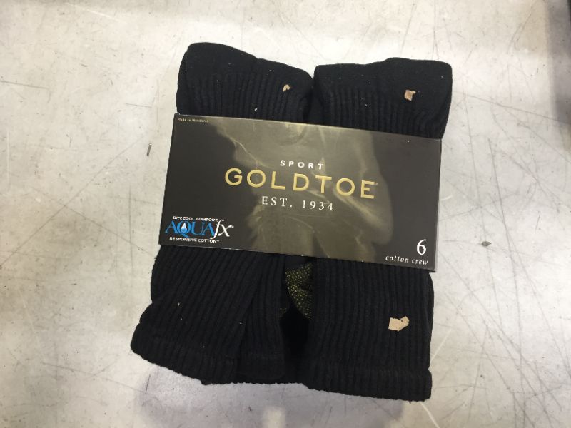 Photo 2 of Gold Toe Men's 656s Cotton Crew Athletic Socks 6 Pairs 