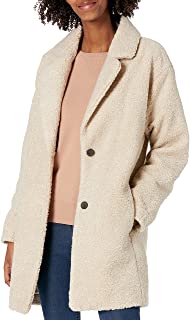 Photo 1 of Daily Ritual Women's Teddy Bear Fleece Oversized-Fit Lapel Coat
