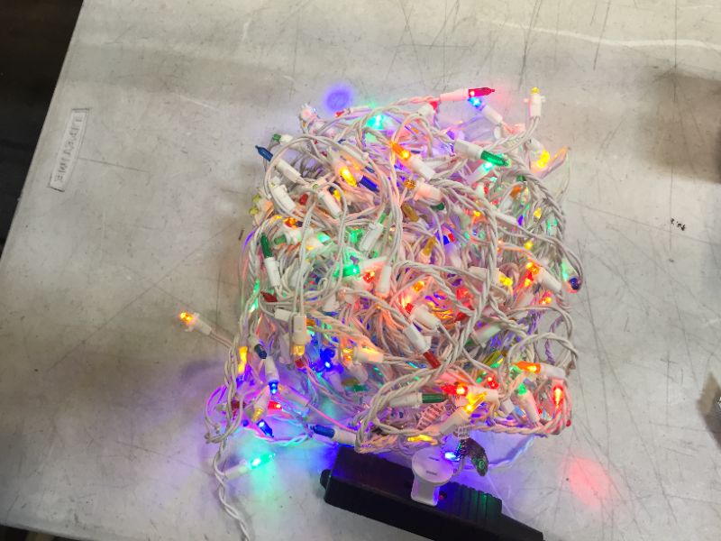 Photo 2 of 26.5 ft. 300-Light LED Smooth Mini Icicle Super Bright Steady-Lit Multi Christmas String Lights
