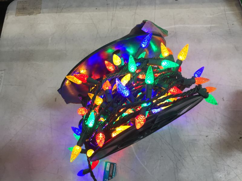 Photo 2 of Home Accents Holiday 67 ft. 200-Light LED Multi Color Faceted C6 Super Bright