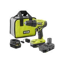 Photo 1 of ONE+ 18V Lithium-Ion Cordless 1/2 in. Drill/Driver Kit with (2) 1.5 Ah Batteries, Charger, and Bag
